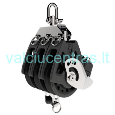 LEWMAR trigubas blokas su blokatoriumi, šekeliu, kilpa 50-72mm